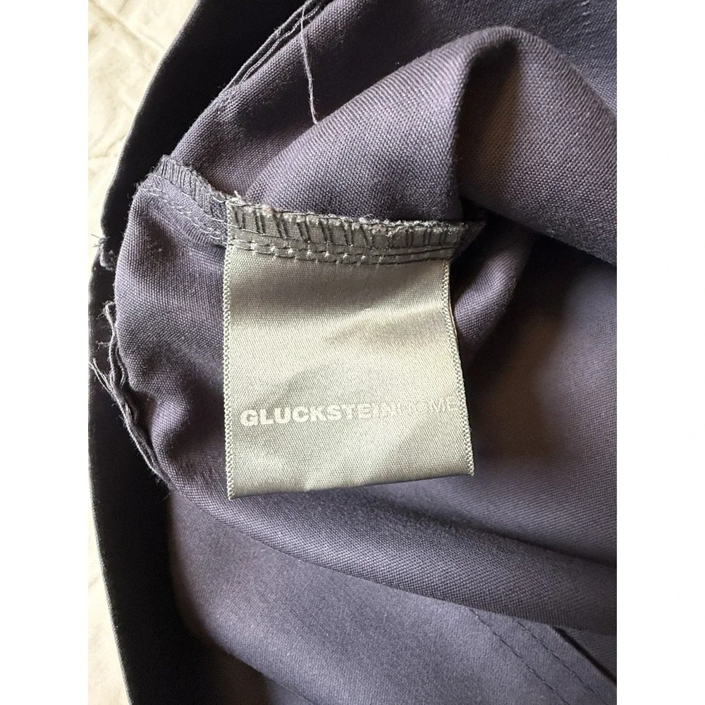 GlucksteinHome Pillowcases Set of 2 Navy Blue 100% Cotton 21x30